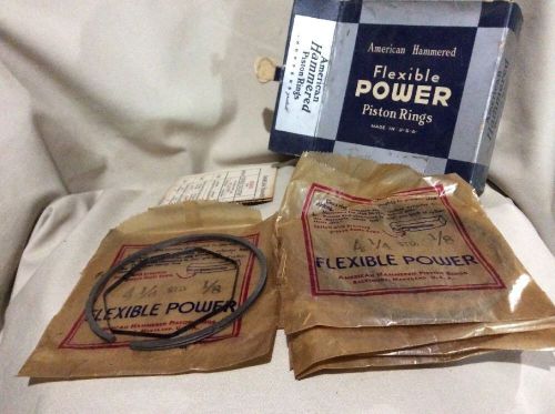6 american hammered flexible power piston rings 4 1/4 x 1/8 std size