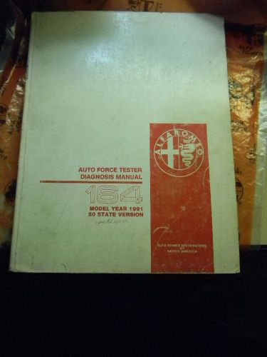 Alfa romeo 164 auto force tester diagnosis manual 1991