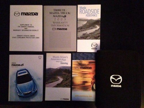 2003 mazda 6 owner&#039;s manual with suplements plus case