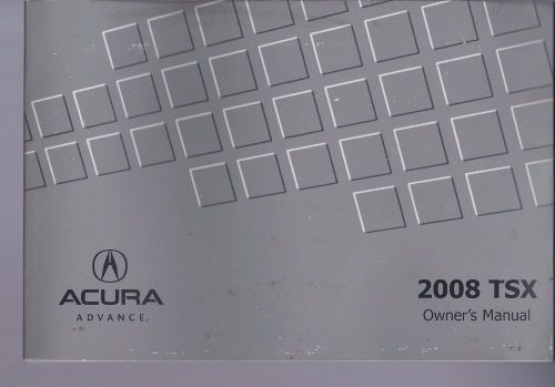 2008 acura tsx  owners manual
