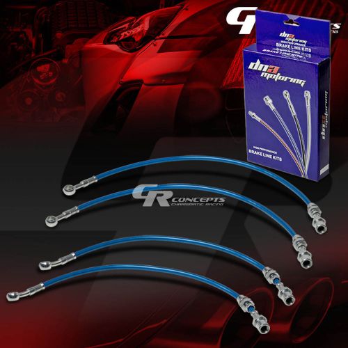 PERFORMANCE STAINLESS STEEL BRAIDED BRAKE LINE/CABLE FOR 00-06 SENTRA B15 BLUE, US $49.38, image 1