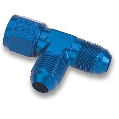 Earl's 926110erl fitting adapter an tee with female swivel on run -10 an blue ea