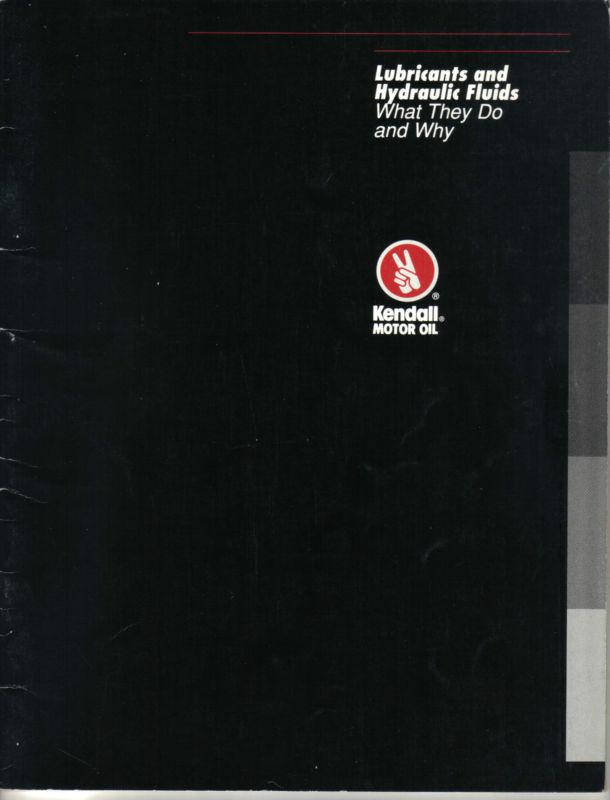 Witco kendall motor oil lubricants-hydraulic fluid original didactic manual 90´s