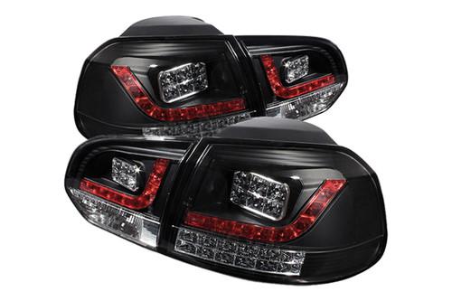 Spyder vg10 golf black euro tail lights rear stop lamps w leds