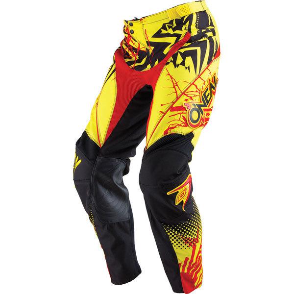 Yellow/red w34 o'neal racing mayhem roots pants 2013 model