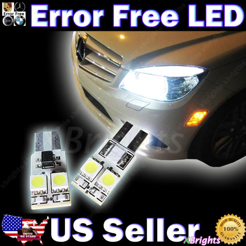 2pcs w5w 2825 error free 4-smd led bulb for mercedes-benz eyelid light white #03