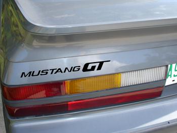 1985 & 1986 mustang gt black hatch decal reproduction