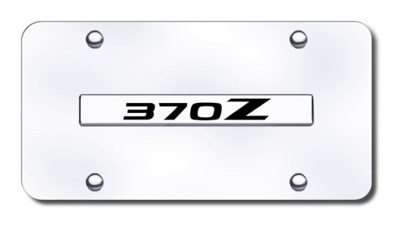 Nissan 370z name chrome on chrome license plate made in usa genuine