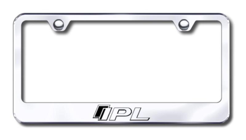 Infiniti ipl laser etched chrome license plate frame-metal made in usa genuine