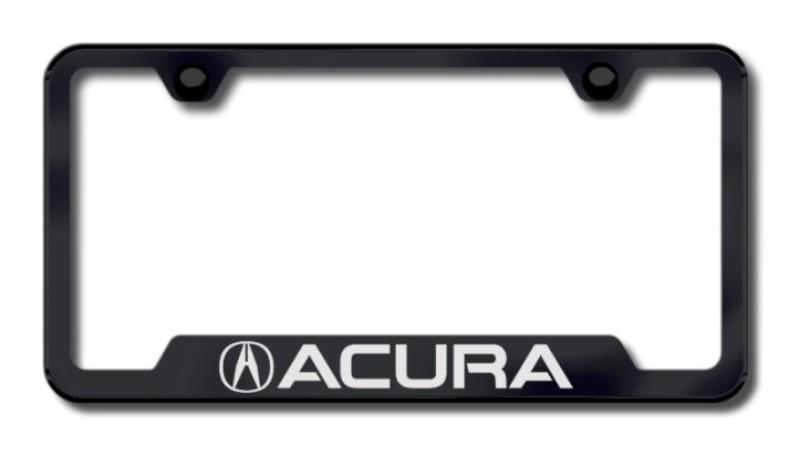 Acura laser etched cut-out license plate frame-black made in usa genuine