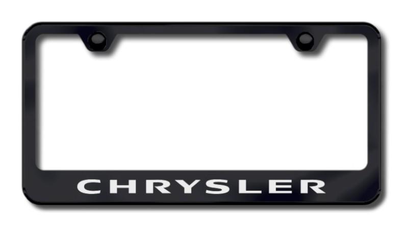 Chrysler  laser etched license plate frame-black lf.chr.eb made in usa genuine