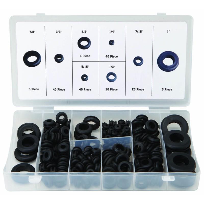 180 firewall grommets 8 different with pvc storage case 