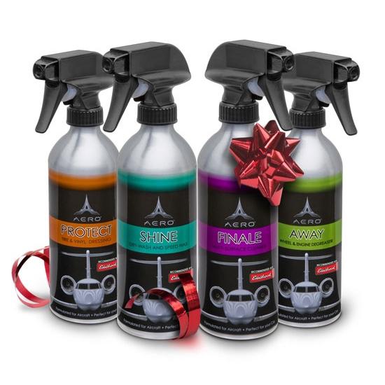 New aero exterior cleaner/cleaning gift set w/ away/shine/finale/protect