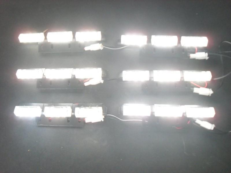 54 led emergency vehicle strobe flasher lights deck dash grille lightbars white