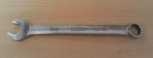 Napa u.s.a. 5/8" combination wrench ndf 58 satin chrome finish vgc no reserve