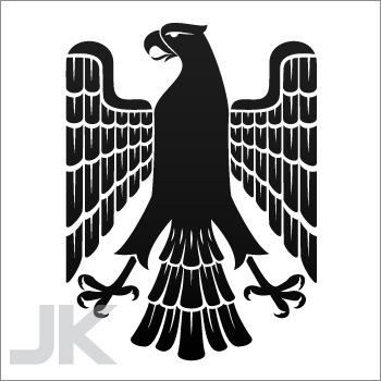 Decals sticker eagle hawk eagles hawks wild bird emblem banner symbol 0502 ka6ag