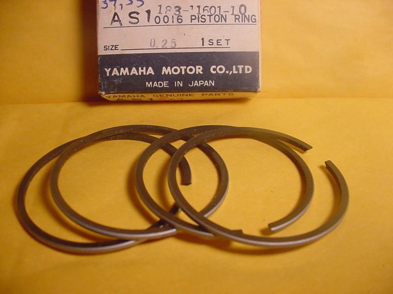 Yamaha yas1-c yas2-c 1968 - 70 piston rings nos 183-11601-10  0.25 regular type 