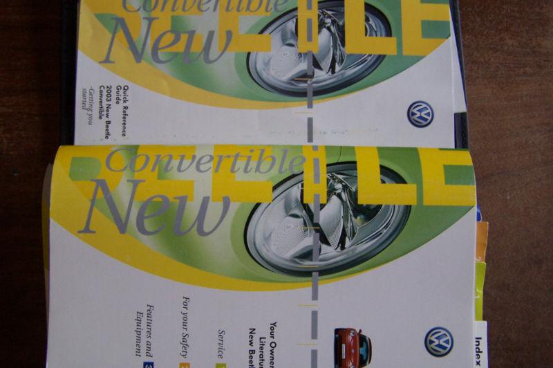 2003  vw beetle convertible owners manual parts service 