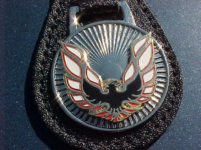 Pontiac trans am bird muscle car collector leather key fob unique mint
