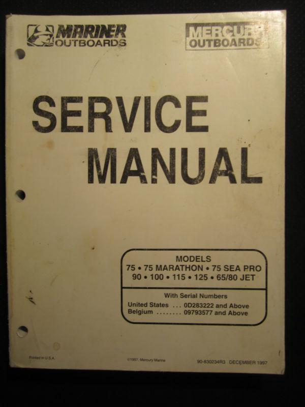 1994+ mercury mariner outboard service repair manual 75 90 100 115 125 65/80 jet