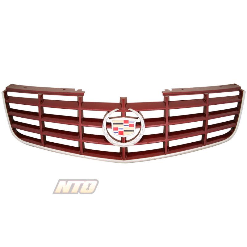 06 07 08 09 cadillac dts red jewel front grille with emblem chrome trim caddy
