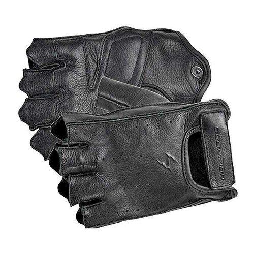 Scorpion half cut leather gloves black