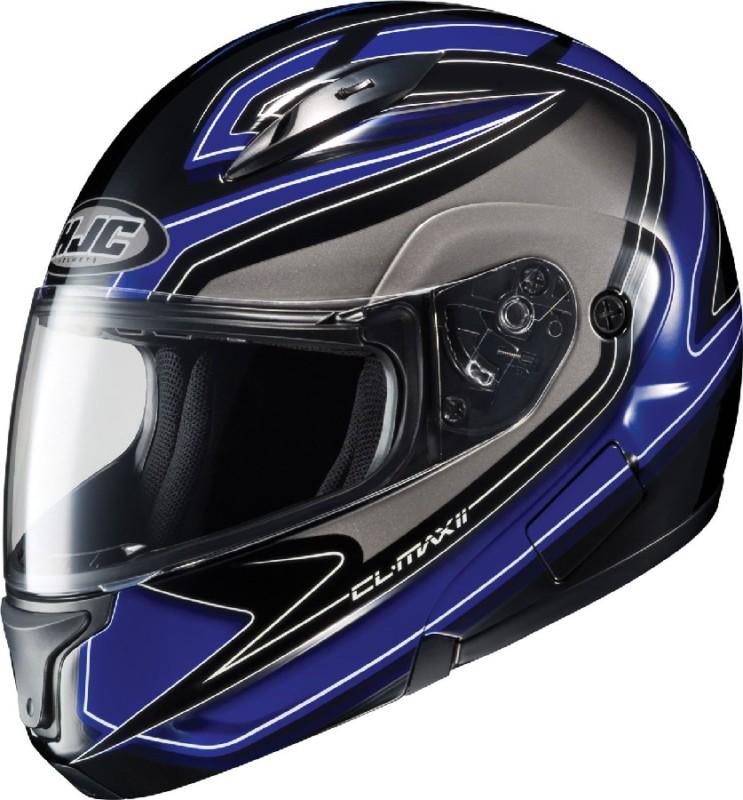 New hjc cl-max ii 2 zader mc-2 blue motorcycle helmet xxxxl 4xl modular flip