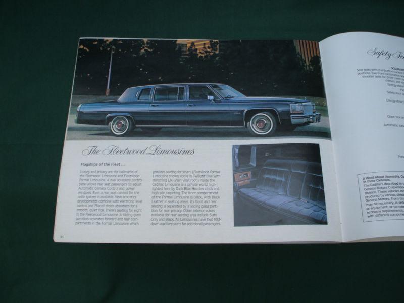 1980  cadillac fleetwood,eldorado,seville, limousine  sales folder brochure 