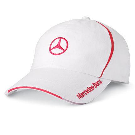 Mercedes-benz women's cap- white/pink 