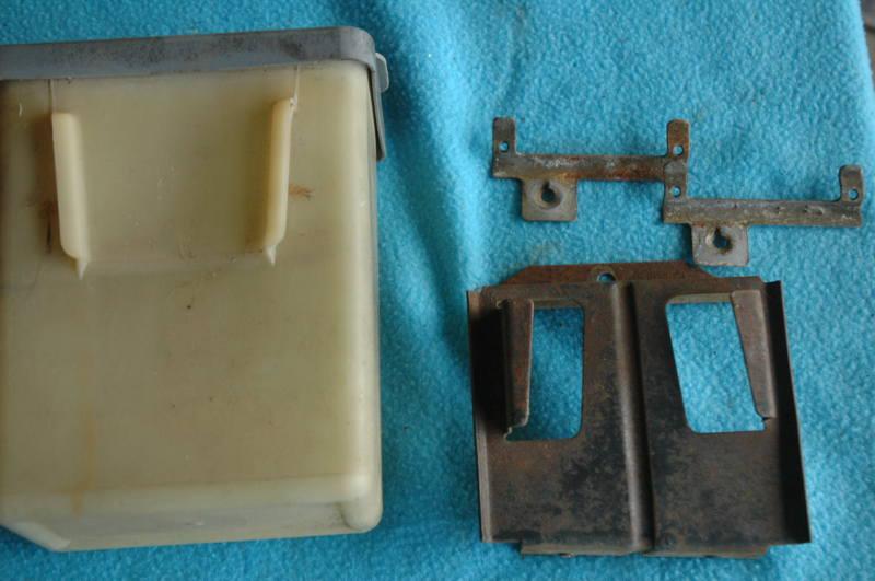 1962 pontiac windshield washer bottle complete with all bracketry  - very nice