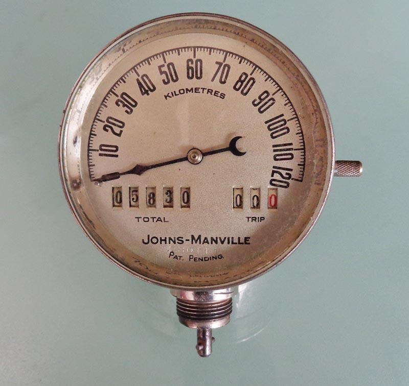 Dealer-rita harley davidson early motorcycle john manville speedometer 1915-1924