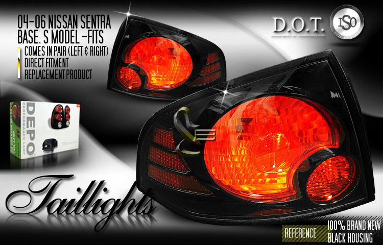 Depo pair euro style black altezza tail lights tail lamps 04-05 nissan sentra