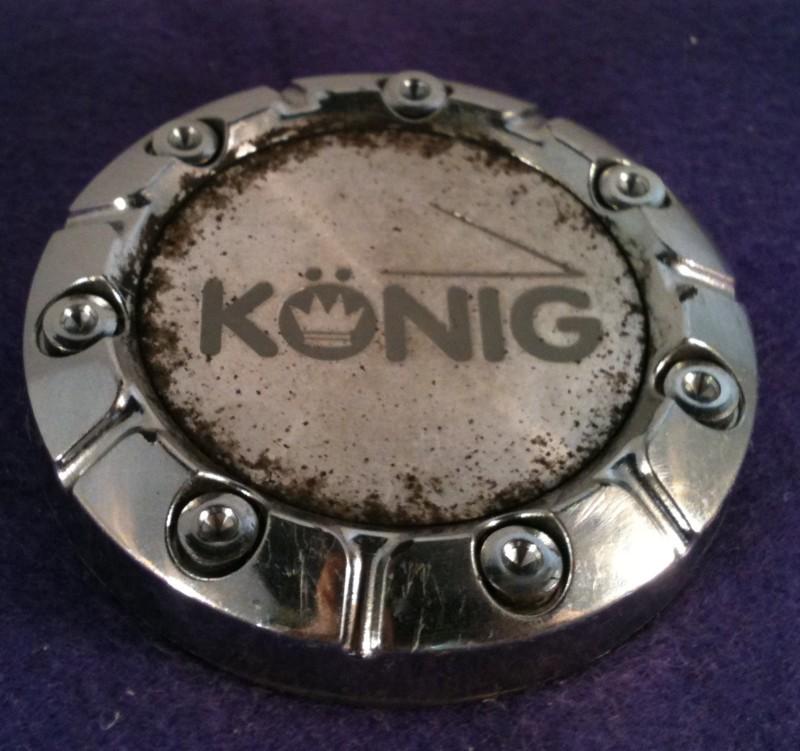 Konig chrome custom wheel center cap (set of 1) p/n #  142-1