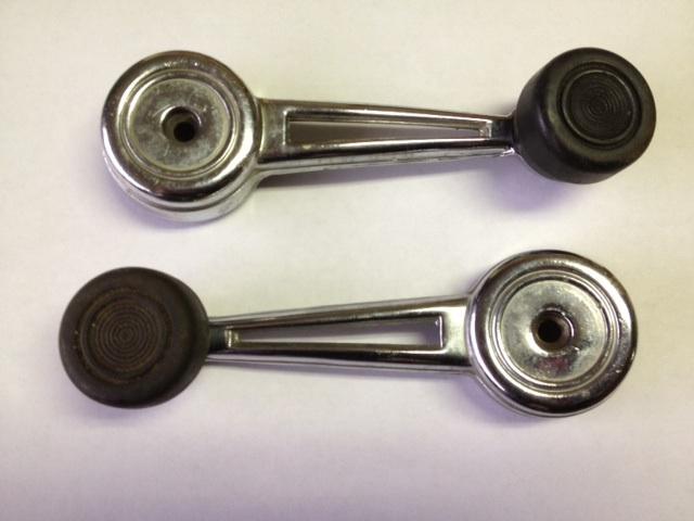 Used oem early ford bronco billet window crank handles (2-black)