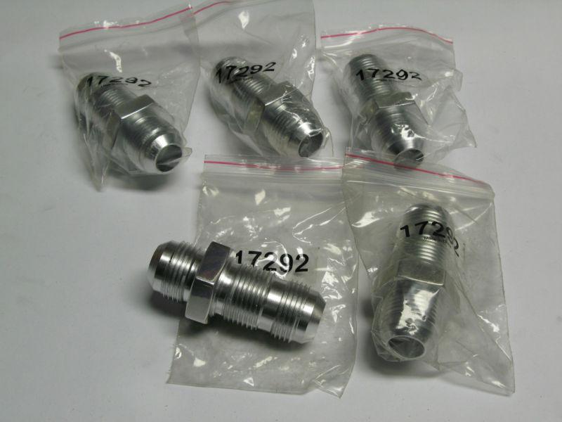 5 pack -12 an straight bulkhead 37ºflare polished fuel oil air fitting