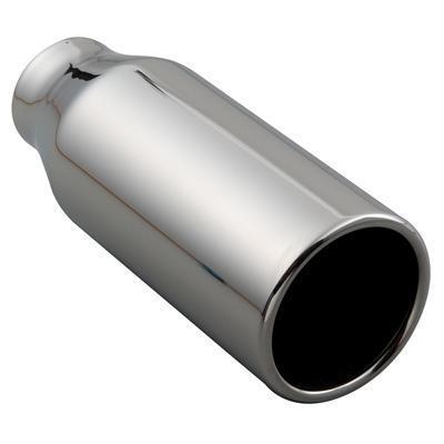 (2) summit racing stainless steel exhaust tip 2 1/2" weld-on 4" out polished