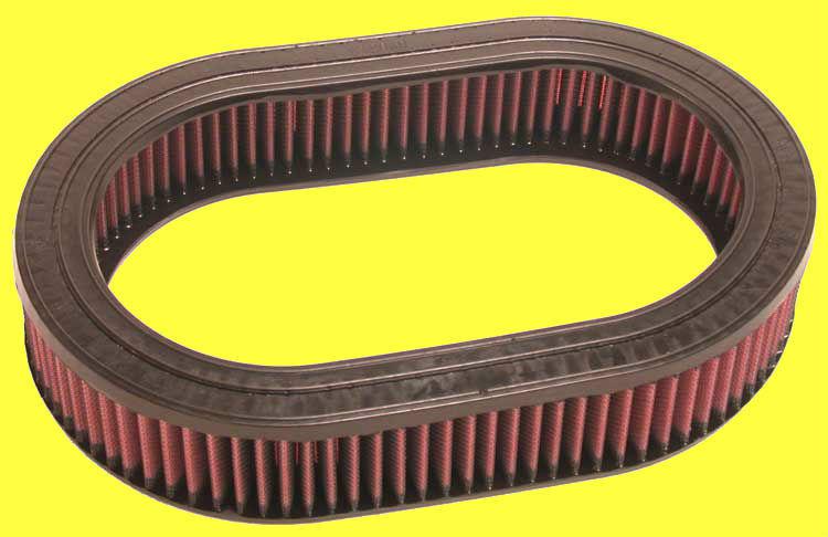 12"x4 oval washable air cleaner filter breather reusable oiled fits ford chevy 