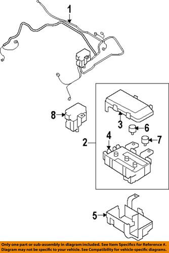 Hyundai oem 3916037110 wiring harness-fuse box main relay