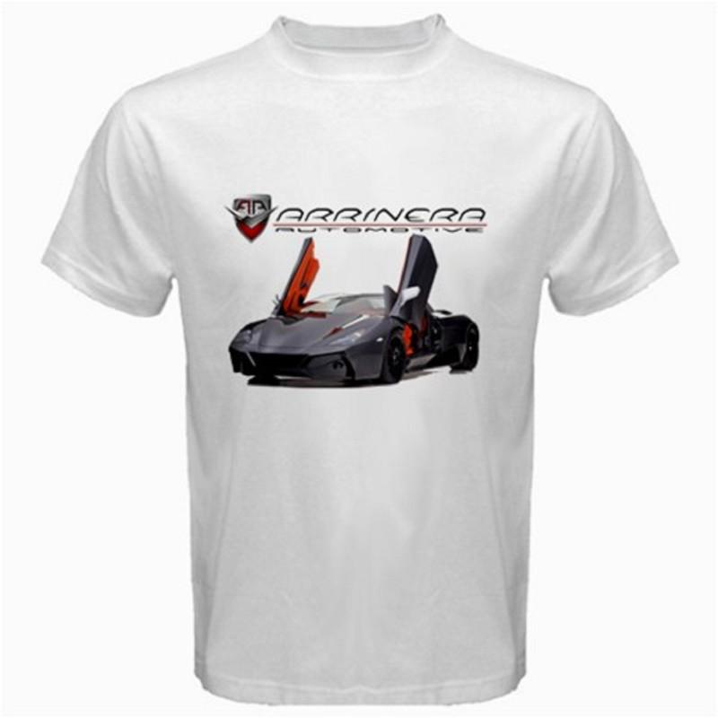 Arrinera racing car logo white men's t-shirt size s m l xl 2xl