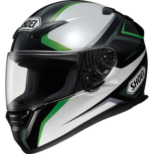 Black/white/green xl shoei rf-1100 chroma full face helmet
