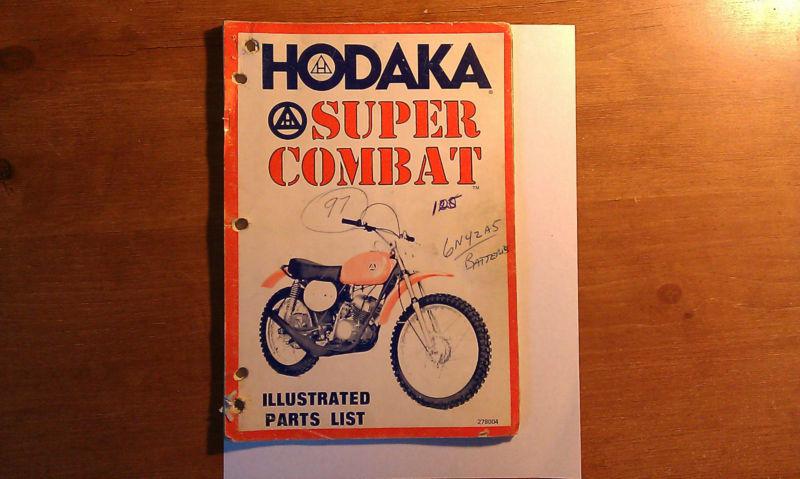 Hodaka super combat dealer illustrated parts list manual, copy of original, $12