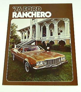 1976 76 ford ranchero brochure gt squire 500 brougham