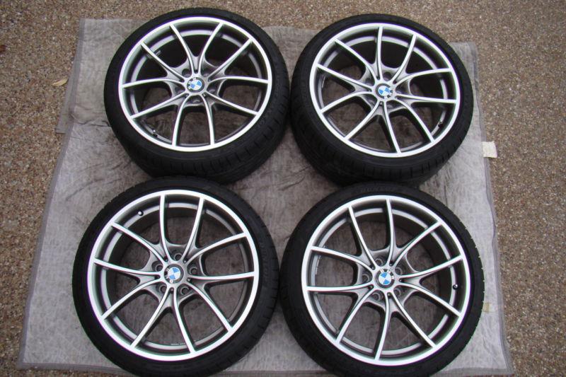 Bmw oem factory v-spoke style 356 20" wheel/tire/center cap set for 5 & 6 series