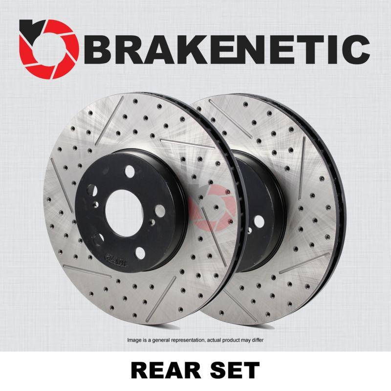 [rear set] brakenetic premium drilled slotted brake disc rotors bnp66065.ds