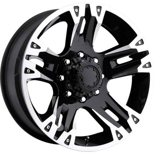 17x8 black ultra maverick (234) wheels 8x6.5 +0 dodge ram 3500 ram 2500