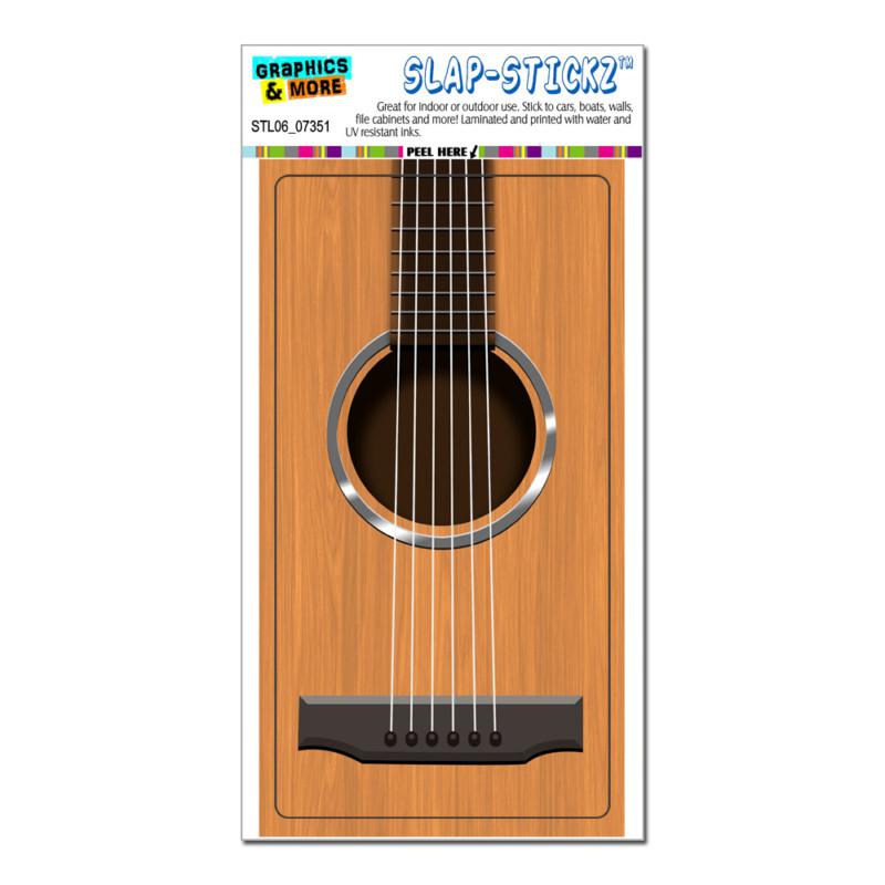 Acoustic guitar - slap-stickz™ automotive car window locker bumper sticker