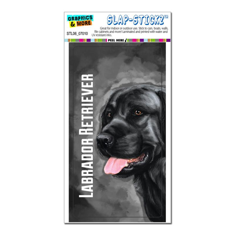 Black labrador retriever gray grey - dog pet - slap-stickz™ bumper sticker