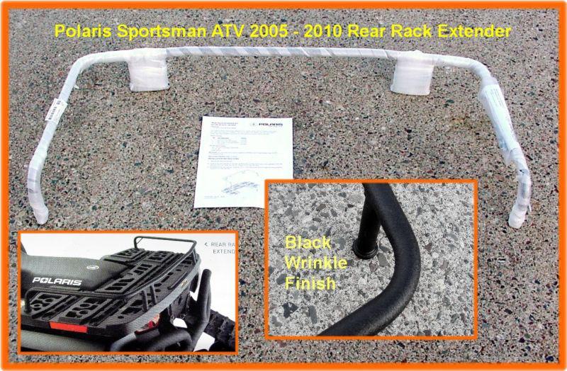 Polaris sportsman 2005 - 2010 atv black rear rack extender 2875216 2878045 new