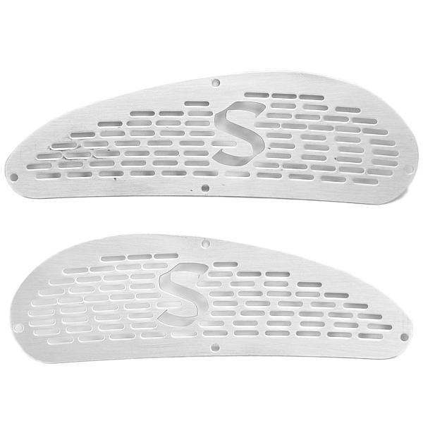 Moomba 101440 umc-31 stainless marine boat bow vent covers / plates (set of 2)