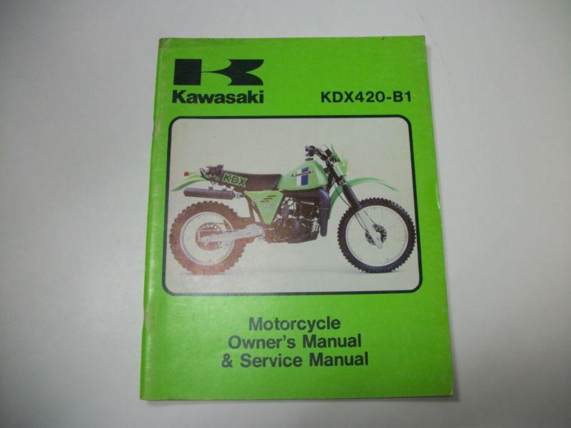 Kawasaki service manual kdx420 1981 kdx420-b1 kdx420b1 oem factory